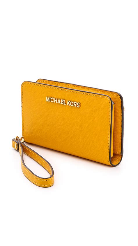 michael kors yellow small wallet|Michael Kors yellow wallet women.